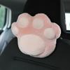 Almohada de felpa para reposacabezas de coche, almohada para el cuello de coche con garra de gato linda, almohada, moda, sentido avanzado, decoración interior de coche, almohada lumbar