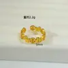 Loja de Ouro Mesmo Estilo Ouro Areia Vazado Riqueza Instantânea Moeda de Cobre Anel Liso Fluxo de Riqueza Anel Aberto Joias Simples