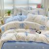 Sábanas de verano de cuatro piezas cepilladas y gruesas de categoría A para bebés y niños, funda de edredón de algodón lavado, juego de cama de tres piezas al por mayor