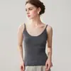 Chaleco de punto fino de cachemira con tirantes finos para mujer, nuevo para otoño e invierno, cuello en V, sin mangas, camisola interior sexy