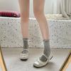 Zapatos planos de estilo bailarina plateados de punta cuadrada y boca baja para mujer, 2025, nuevo verano, vestido, zapatos vintage Mary Jane