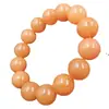 Pulsera de Hilo con Piedras Redondas de Jade Naranja 16 mm Pulsera de Hilo con Piedras Redondas de Jade Calcita Mismo Estilo para Hombres y Mujeres Fabricante Pulsera Venta al por Mayor