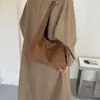 Bolso tote de hombro, estilo nuevo, elegante, ligero, lujoso, diseño de nicho, gran capacidad, gamuza, simple, bolso para el trabajo, bolso de mano para mujer, 2026