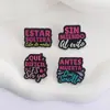 Broche Personalizado con Texto en Español, Pin de Moda Estilo Denim, Insignia con Cita Independiente y Segura, Accesorio para Ropa
