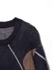 Item Exclusivo de Venda Quente Transfronteiriça Suéter de Tricô com Padrão de Diamante, Gola Redonda, Manga Longa, Casual Solto, Novo da Primavera 2026
