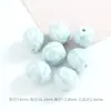 Cerâmica azul fofa pequena concha quadrada contas diy feito à mão colar pulseira material contas soltas