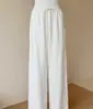 Pantalones de Lino Transpirables de Verano Macaron Cintura Estrecha Minimalista Pantalones Casuales de Longitud Completa