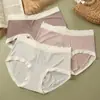 Roupa íntima feminina personalizada com 80% Modal Lenzing, fina, respirável, sem costura, para o verão, com fundo em Ácido Polilático antibacteriano, cintura média