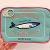 Bolsa de Cosméticos Estilo Japonês Fofa Sardinha Enlatada Grande Capacidade Bolsa de Cosméticos Bolsa de Cosméticos Gato Peixe Estojo para Lápis Bolsa de Cosméticos