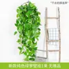 Planta verde artificial para pendurar na parede, pendente de parede de flor artificial, rattan de parede, folha falsa de plástico, orquídea pendurada, folha decorativa, cesta suspensa, Rosa Verde