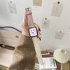 Compatible con la correa de Apple Watch iwatch345678SE, correa de muñeca S910 con patrón de lichi y correa de piel de cordero Starlight.