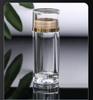 Embalagem Cápsula Transparente Garrafa Plástica com Tampa de Camada Dupla e Selo, Frasco de Remédio para Presente de Cuidados com a Saúde, Frasco Acrílico de Ginseng Americano para Sub-Embalagem