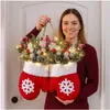 Luvas Luminosas de Natal Transfronteiriças Guirlanda de Bolas de Natal Pendente de Parede Pinha Artificial de Natal Arranjo Circular de Videira com Frutas Vermelhas Pingente