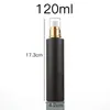 Frasco de Loção de Vidro Preto Personalizado à Prova de Luz Tipo Bomba Frasco Borrifador Hidratante Portátil Frasco Dosador de Sérum Cosmético