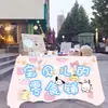 Decoración de Mesa para el Primer Cumpleaños, Montaje de Mesa de Snacks para Bebé, Decoración de Mantel para Mesa de Postres de Cien Días Estilo Xiaohongshu