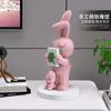 Adornos festivos de conejo, regalo de inauguración, mueble de TV para sala de estar, mueble de vino, manualidades, entrada, decoraciones de escritorio, regalos de inauguración de la casa.