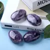 Piedra de Palma Popular Transfronteriza Piedra Cruda de Cristal Piedra de Jabón Piedra de Palma 45*30mm Cristal Rosa Masaje Spa Piedra de Energía Pieza de Mano