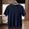 Otoño temprano 2026 nuevo suéter de lana pullover casual de manga corta de cachemira para hombre con cuello redondo capa base moderno venta al por mayor