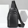 Nueva Bolsa de Hombro Deportiva Bolsa de Pecho Cuero Vacuno Genuino Bolsa de Pecho Bolsa de Marca de Moda para Hombre Bolsa Cruzada Bolsa de Moda ins