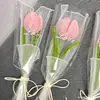 Día del Maestro Tejido a Mano DIY Limpiapipas Tulipan Ramo Pequeño Materiales Producto Terminado Regalo para Novia Festival Qixi
