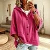 2026 Europeu e Americano Transfronteiriço Nova Estação Independente Roupas Femininas Botão Tricô Capuz Cordão Suéter Cardigan Jaqueta Outono/Inverno