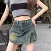 Moda de Verano Versátil para Chicas Estudiantes Diseño de Moda Shorts de Mezclilla Versátiles de Moda Influencer de 20 Años Pantalones Cortos tipo Falda