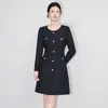 2513409-Nanyou Vestido Elegante de Tweed Estilo Francés de Alta Calidad para Mujer Aspecto Adelgazante Nuevo