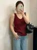 Top sin mangas de punto versátil para mujer de talla grande, estilo otoño 2026, ropa exterior e interior para mujer de talla grande