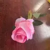 Rosa de botão pequeno único rosa simulada decoração de salão de casamento flor de seda adereços de vestido de casa atacado comércio exterior