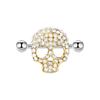 Transfronterizo eBay Amazon wish acero inoxidable calavera diamante completo Diamante incrustado anillo de pezón joyería para piercing corporal al por mayor