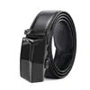 En stock Cinturón Negro para Hombre con Hebilla Automática Piel Genuina Cinturón de Piel de Vaca de Dos Capas Negocios Casual para Hombre Caja de Regalo Cinturón Personalización