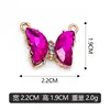 Las mariposas de piedras preciosas de colores se pueden mezclar y vender al por mayor para colgantes transfronterizos, dijes, pulseras, collares y accesorios de bricolaje, directamente del fabricante