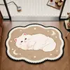 Alfombra de Piso para Baño de Dibujos Animados Dopamina 2026 Nuevo Estilo Americano Entrada de Baño Alfombrilla Absorbente para Pies Inodoro Alfombrilla Antideslizante