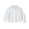 Cardigã branco fino roupas de ar condicionado roupas infantis estilo ocidental 2022 camisa de ar condicionado para bebê suéter blusa de baixo casaco para bebê menina