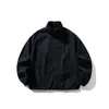 Chaqueta de Sastre con Cuello Alto Simple de Tendencia Retro Japonesa Rumeng para Hombre Otoño Holgada Casual Versátil Chaqueta de Béisbol