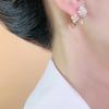 Pendientes de lujo ligeros de nicho de alta gama con forma de ojo de gato y flor, pendientes de circonita exquisitos y superllamativos para mujer, joyería para la misma oreja de celebridades de Internet