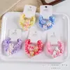 Dulces Gomas para el Cabello Infantiles, Paquete de 2 Cuerdas para el Cabello en Tarjeta, Scrunchies de Animales de Dibujos Animados Súper Lindos, Accesorios para el Cabello, Bandas Elásticas para Cola de Caballo