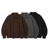 Suéter cárdigan de alta gama, peso pesado, abierto al frente para hombre, nueva colección otoño/invierno 2026, engrosado, estilo americano, corte holgado, suéter de punto casual