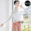 Roupas de Dança para Mulheres, Tops de Manga Longa, Roupas de Performance de Gaze para Dança Chinesa Dança Clássica, Roupas Elegantes de Prática de Dança Moderna para Adultos