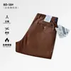 Pantalones Casuales de Pana 2025 Nuevos Pantalones de Invierno para Hombre Negocios Casual de Gama Alta Elásticos Sueltos Rectos