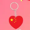 Chaveiro de Bandeira em Acrílico Pingente Personalizado DIY Porta-Retrato Criativo Ornamento Lembrança Logotipo Personalizado Venda por Atacado