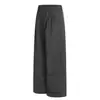 Calça Casual Rumei Estilo Retrô Americano Cor Sólida Cintura Elástica Simples Primavera Exterior Solta para Caminhada Esportes Perna Reta Longa