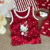 Colete Vermelho Anmeiya para Ano Novo, Colete Pequeno para Celebrações de Ano Novo, Colete de Algodão de Fibra Longa de Xinjiang, Roupa Infantil, Roupa de Casa, Roupa Íntima