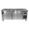 Refrigerador plano mesa de trabajo refrigerada congelador conservación tabla de cortar cocina congelador mesa de operaciones refrigerador comercial tienda de té con leche