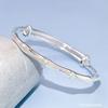 Pulseira feminina de prata de lei s999 bambu sólida push-pull pulseira da moda simples luxo leve pulseira jovem presente para namorada