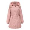 [Pedido] Chaqueta de Algodón Acolchada con Forro Polar de Longitud Media Talla Grande con Capucha para Mujer Chaqueta de Algodón Acolchada Cálida de Invierno con Forro Polar para Mujer