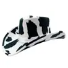 Sombrero Vaquero Infantil Occidental Color Vaca Blanco y Negro Eva Compuesto Cristal Tela Súper Suave Halloween Carnaval Sombrero de Fiesta