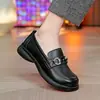 Mocasines para Mujer 2026 Otoño Nuevo Estilo Suela Suave Zapatos Planos para Madres Moda Británica Casual Zapatos para Mujer