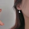 Pendientes de Aro de Amor Estilo Coreano Irregular Corazón Pendiente Mujer Elegante Juguetón Lindo Simple Combinable Pendientes Cortos en Forma de Corazón