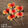 Palillos para Cócteles Creativos Palillos de Flor Decorativos Tenedores Desechables para Frutas Brochetas de Bambú Palillos de Fruta Tenedores Palillos para Frutas